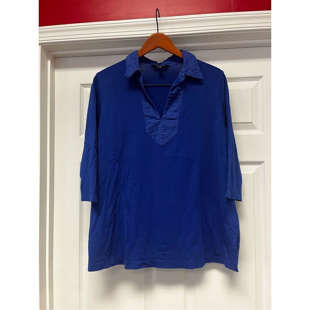 Lauren Ralph Lauren Royal Blue Jersey Tunic Top Sz 2X